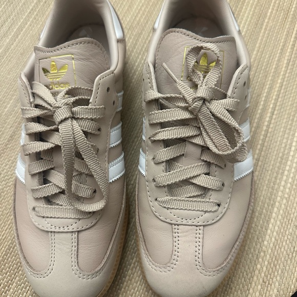 Addidas Samba Leather Sneakers (Taupe) - Picture 3 of 5
